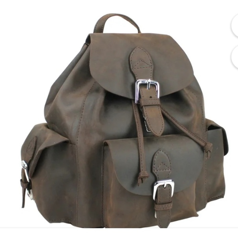 Vagarant Traveler Spacious Oil Tanned Cowhide Leather Laptop Bag 26L
